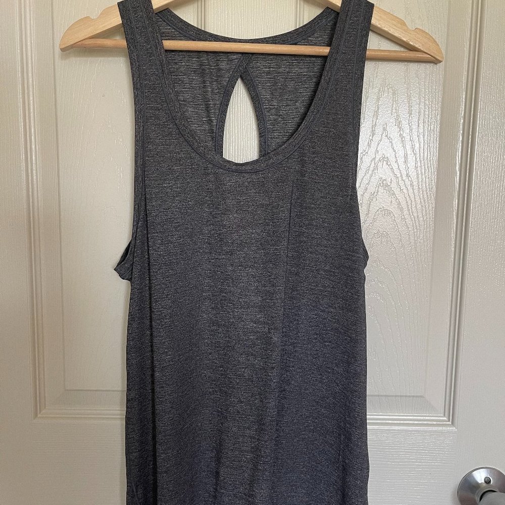 Lululemon Tie Back Tank (Size 8, Dark Grey)